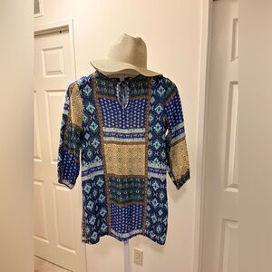 Peruzzi Boutique Patchwork Printed Dress. Designed in Ireland & Made in Italy